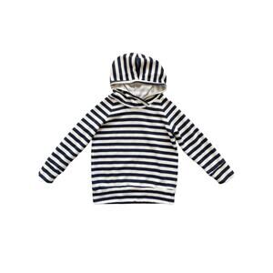 Childhoods Navy And Cream Stripe Trademark Hoodie Sweatshirt Size 5T